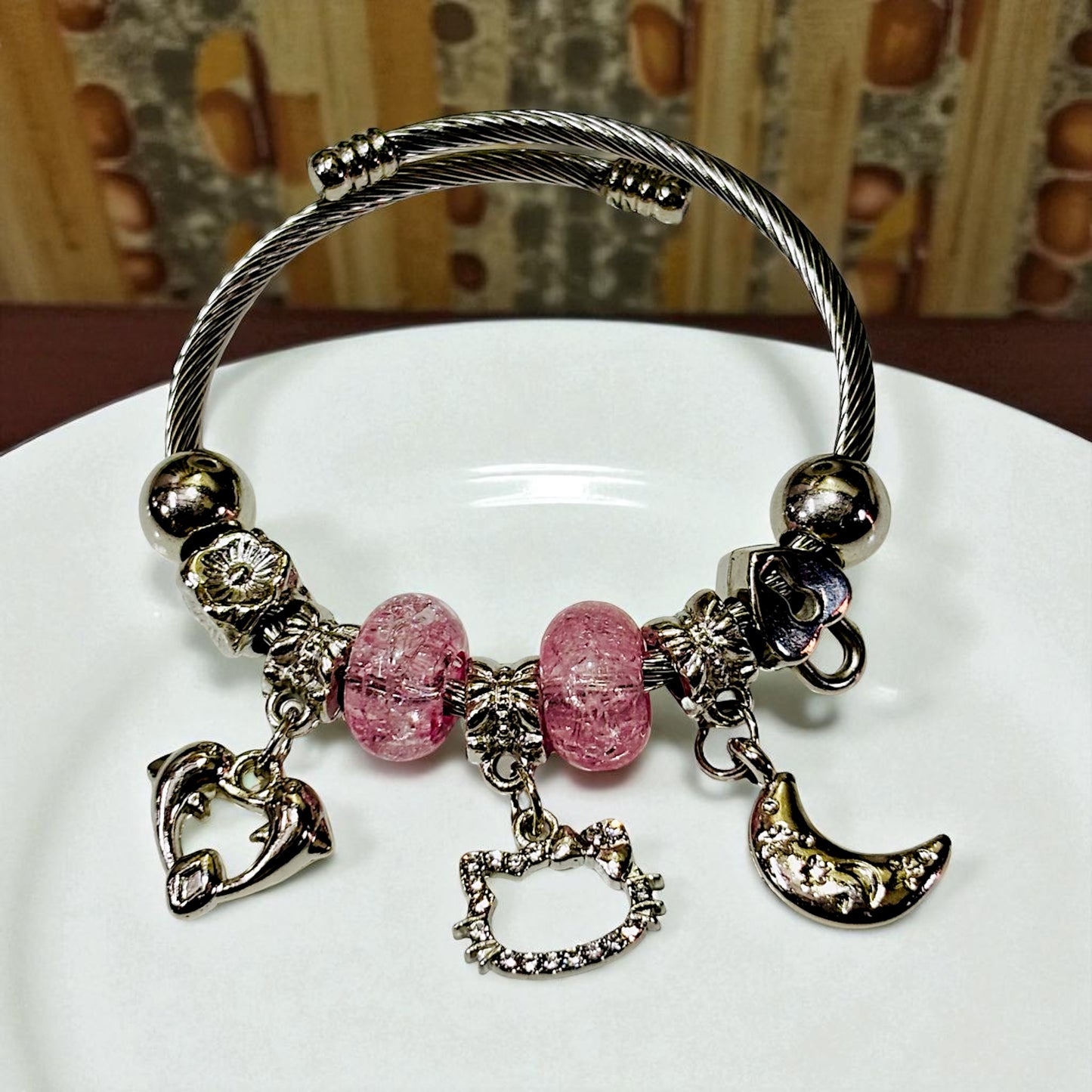 Silver Tone Charm Bracelet