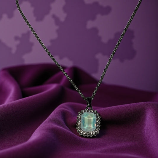 Iridescent Gemstone Pendant Necklace