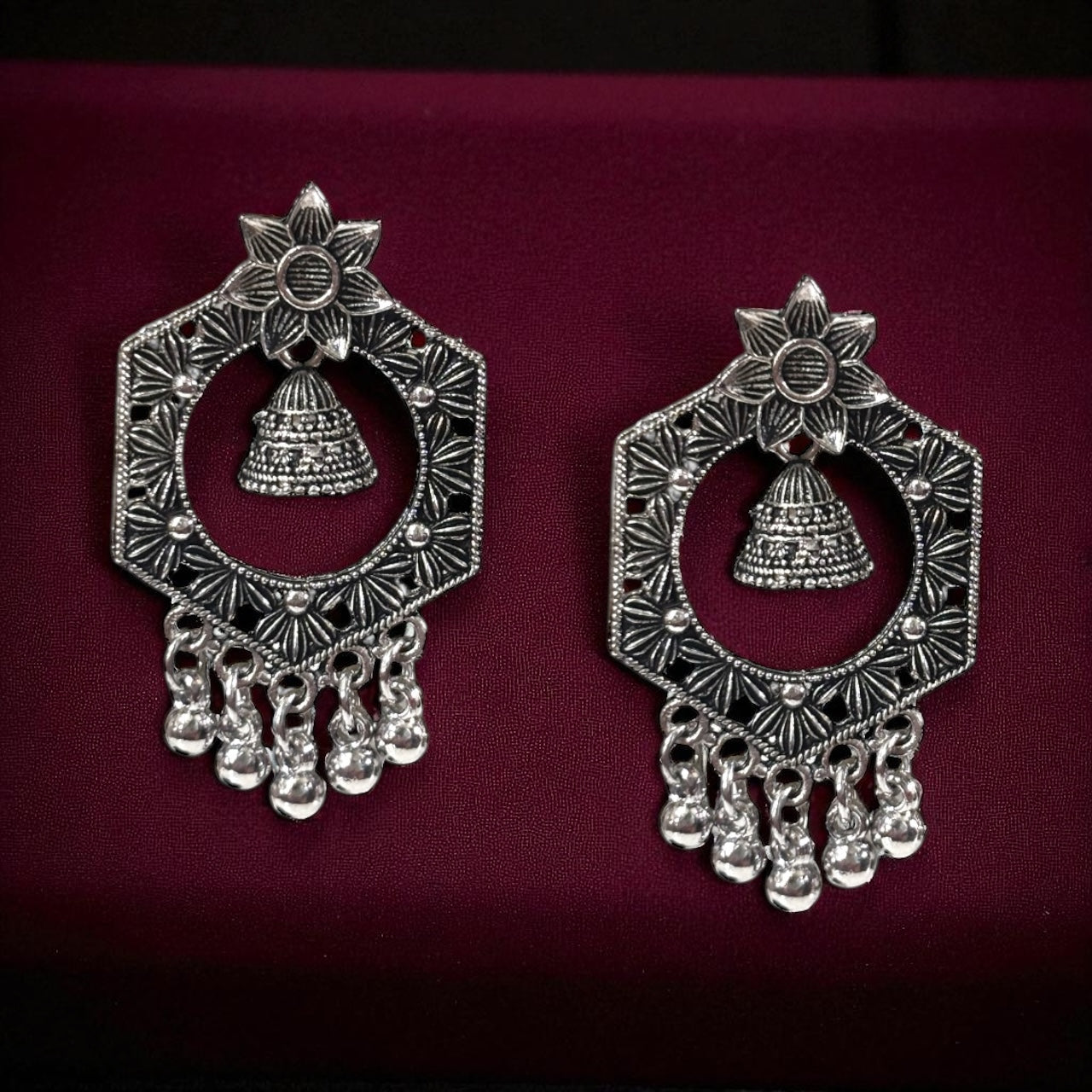 Silver-Plated Pink Enamel Rose Bud Necklace